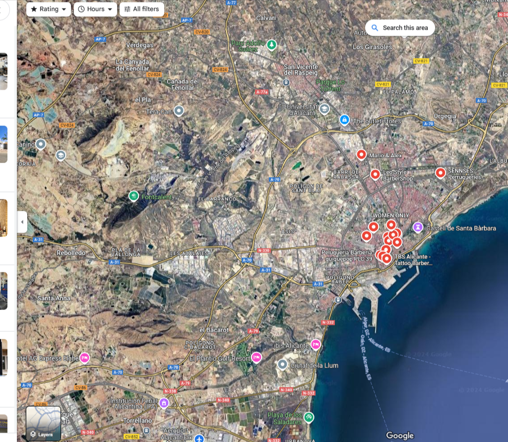British salons in Alicante GB